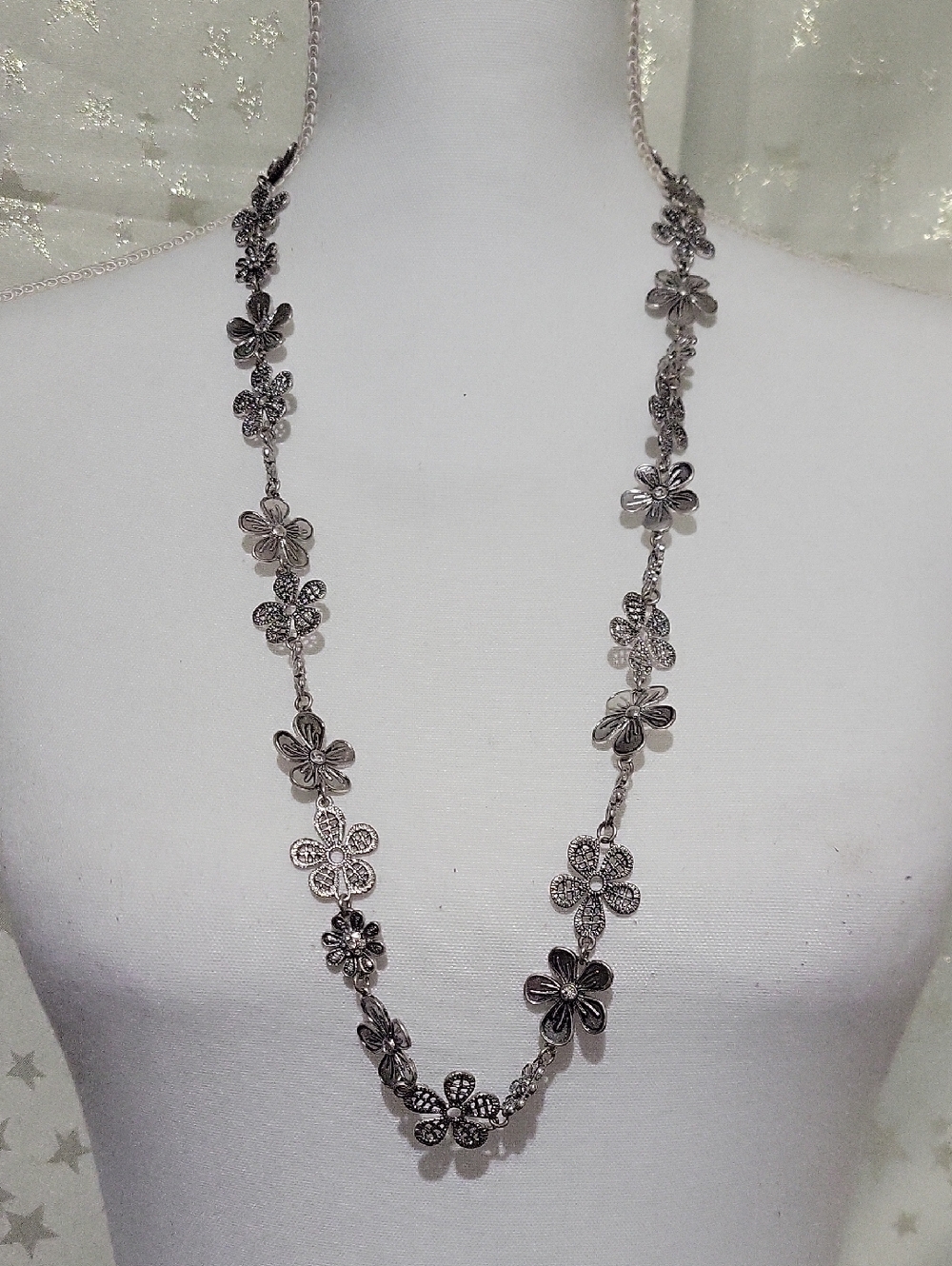 Park Lane Silver Floral Link Necklace - Elegant Women’s Jewelry